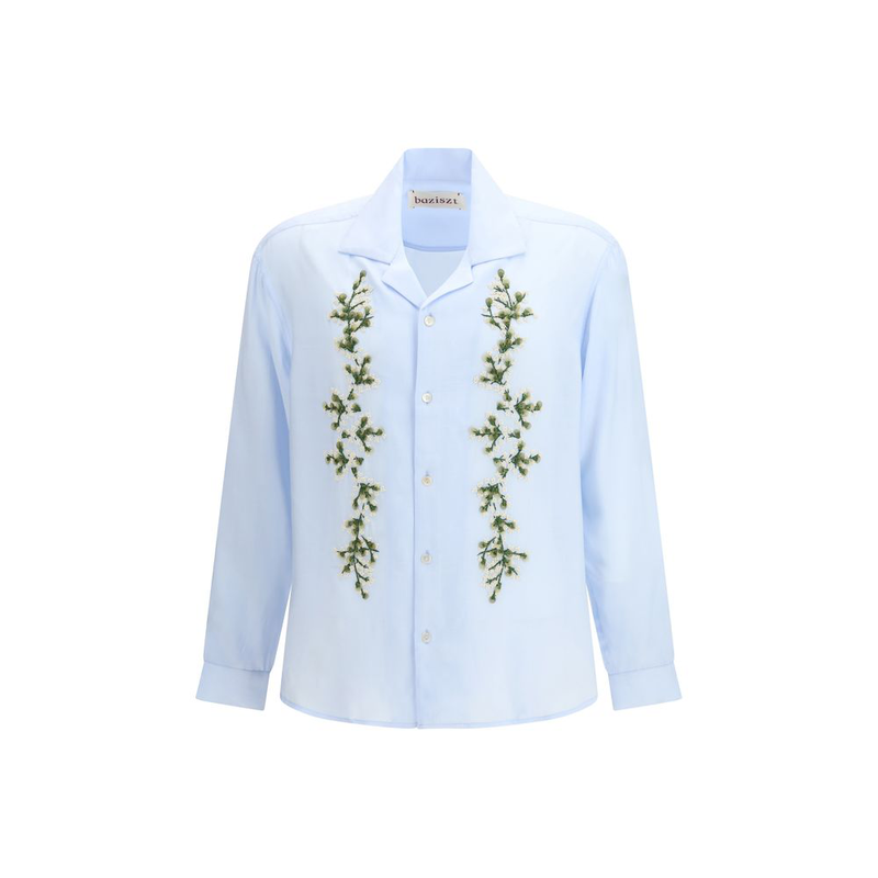 Blue cotton dress shirt-null