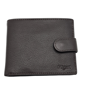Migant design black or brown Genuine leather wallet in giftbox 6443