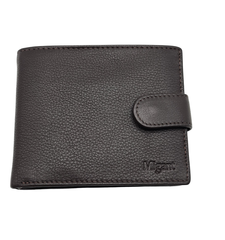 Product image: Migant design black or brown Genuine leather wallet in giftbox 6443-null
