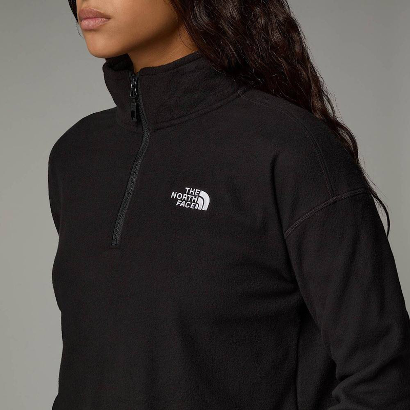 The north face womens 100 glacier cropped 1/4 zip-null
