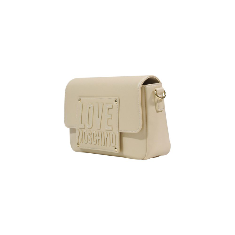 Cream polyethylene handbag-null