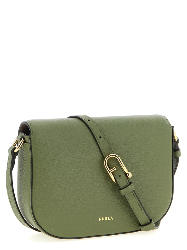 Bicolor calfskin crossbody bag-null