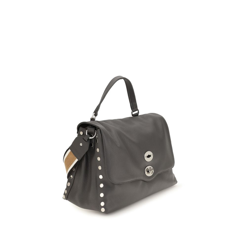 Gray calf leather bos taurus handbag-null