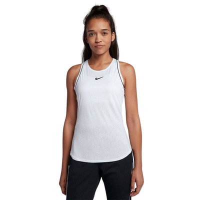 Dri-FIT tennis court tank women, White / Black, medium