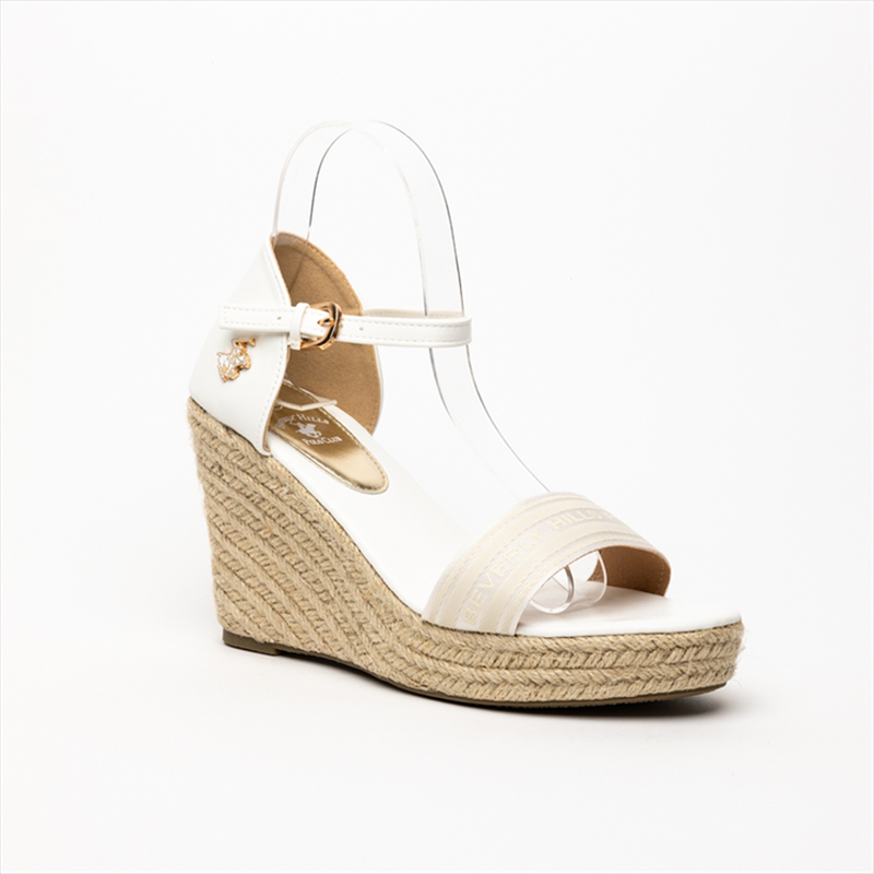 Beverly hills polo club women’s high wedge espadrille sandals with ankle strap-null
