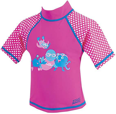 Zoggs miss zoggy sun protection top pink 3-6 months