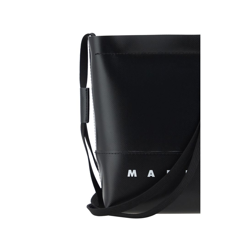 Black polyester shoulder bag-null