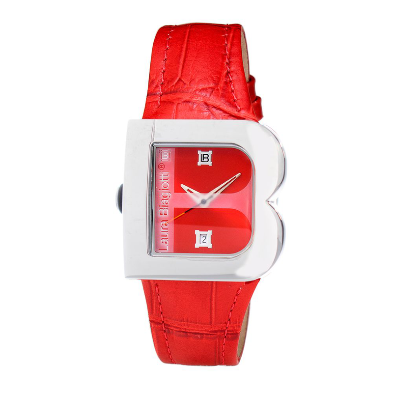 Multicolor leather dress watch-null