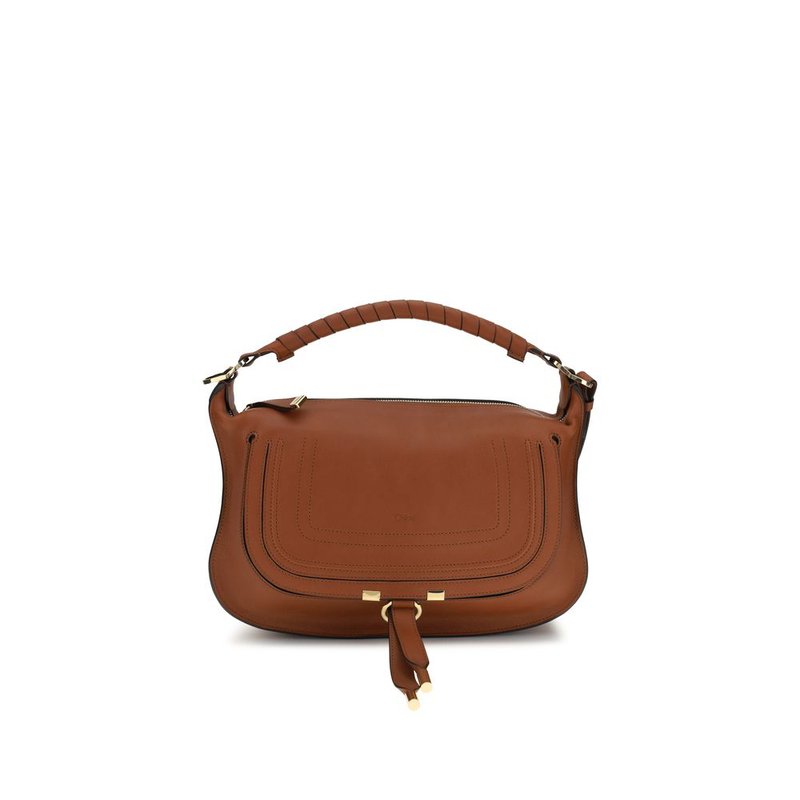 Brown calf leather bos taurus shoulder bag-null