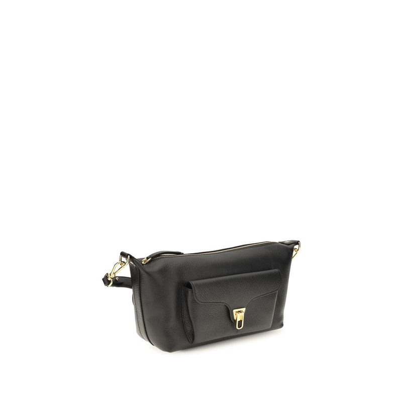 Black calf leather bos taurus shoulder bag-null