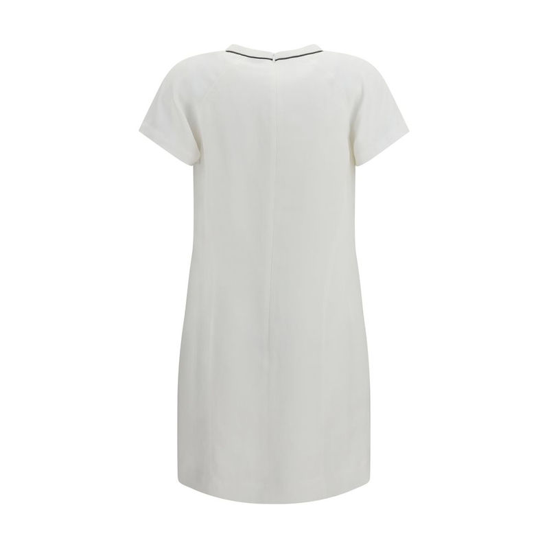 White viscose casual dress-null