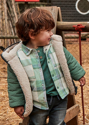 Πουκαμισο καρο με επενδυση, Green, medium