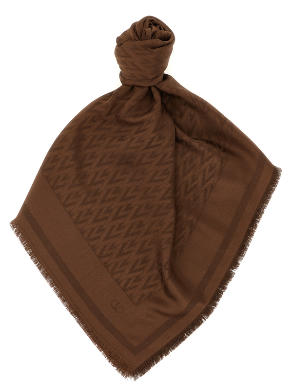Brown silk scarf-null