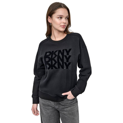 Dkny logo sweater, Black / Grey, medium