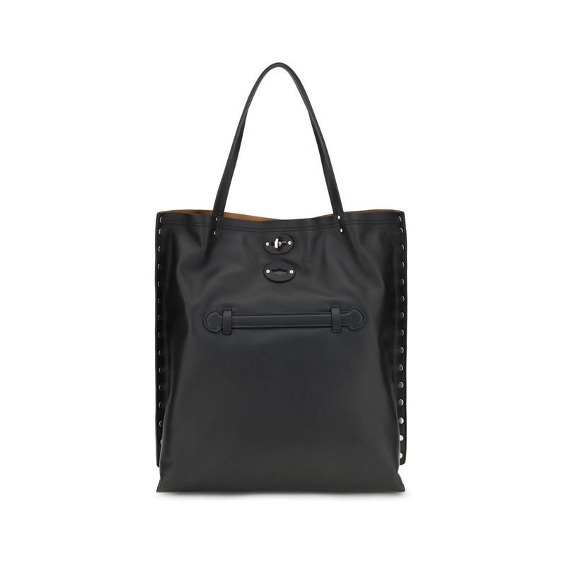 Black calf leather bos taurus shoulder bag-null