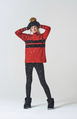 La martina woman tricot turtle neck wool wws013, Red, medium