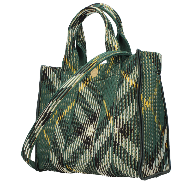 Green fabric handbag-null