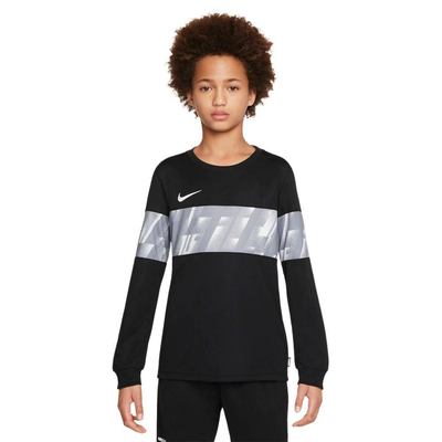 Fc youth Dri-FIT libero long-sleeve graphic t-shirt, Black / White, medium