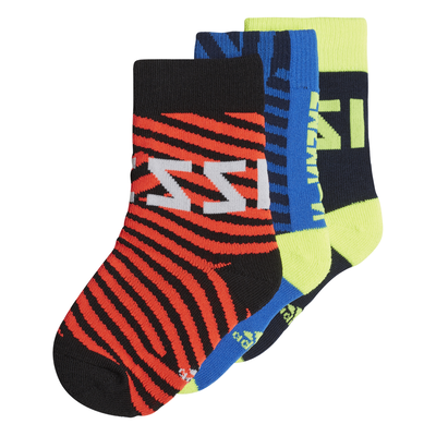 Adidas kids clothing lionel messi ankle 3 pairs multicolor socks dw4776, Multi, medium