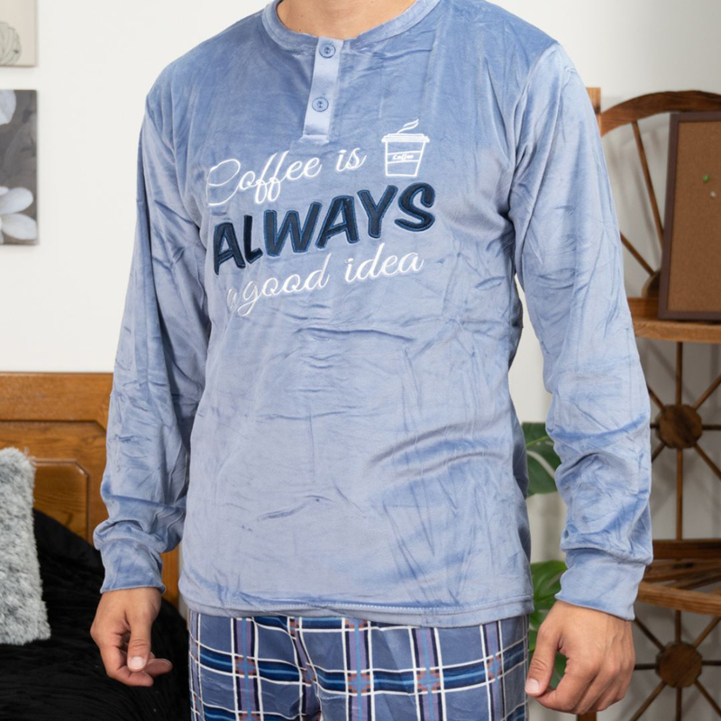 Mens velvet pyjama #q2733 image number null