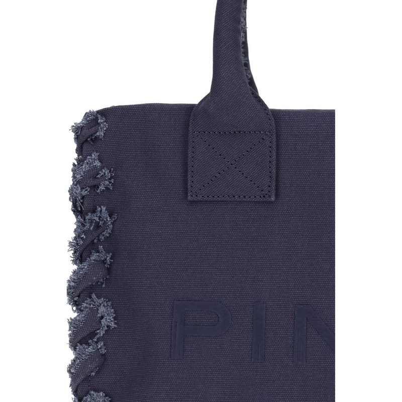 Blue cotton shoulder bag-null