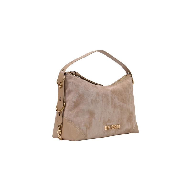 Beige polyester handbag-null