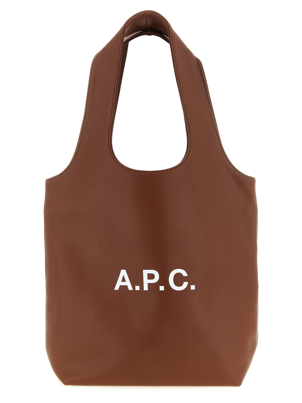 Brown polyester handbag-null