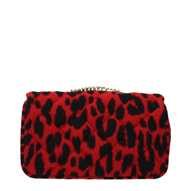 Red wool shoulder bag-null