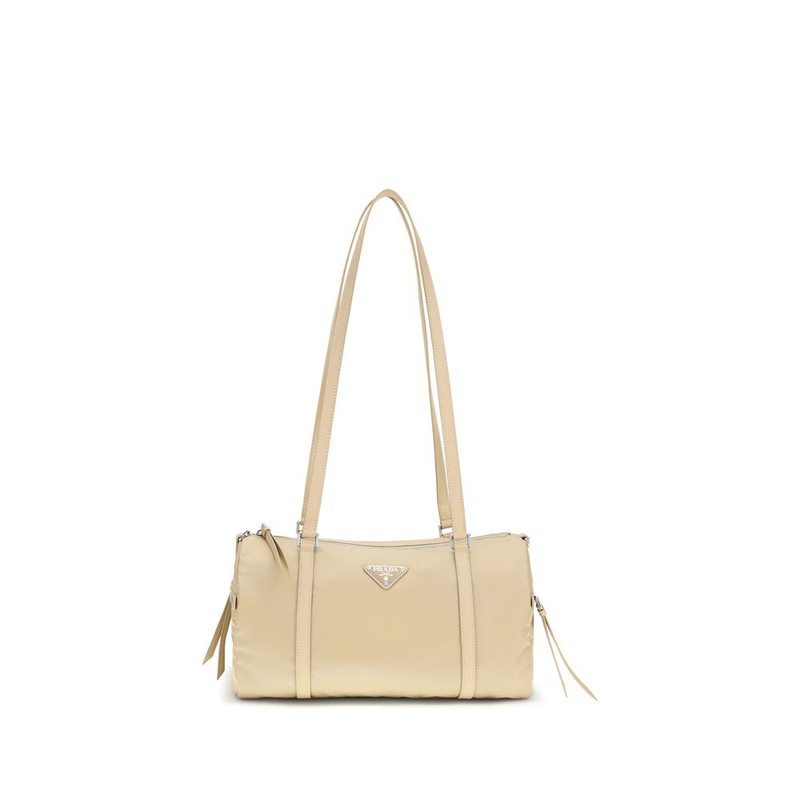 Beige polyamide shoulder bag-null