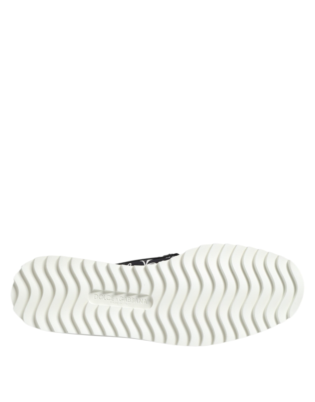 Black slip on printed men loafers shoes-null