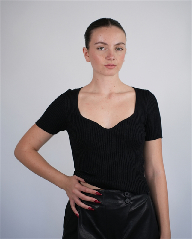 V neck top 2318-null