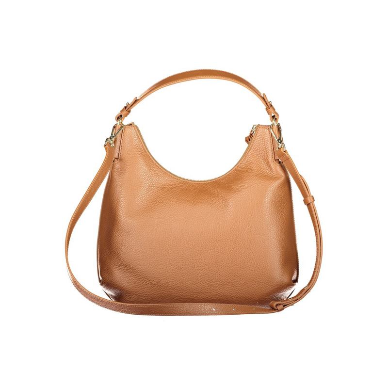 Brown leather women handbag-null