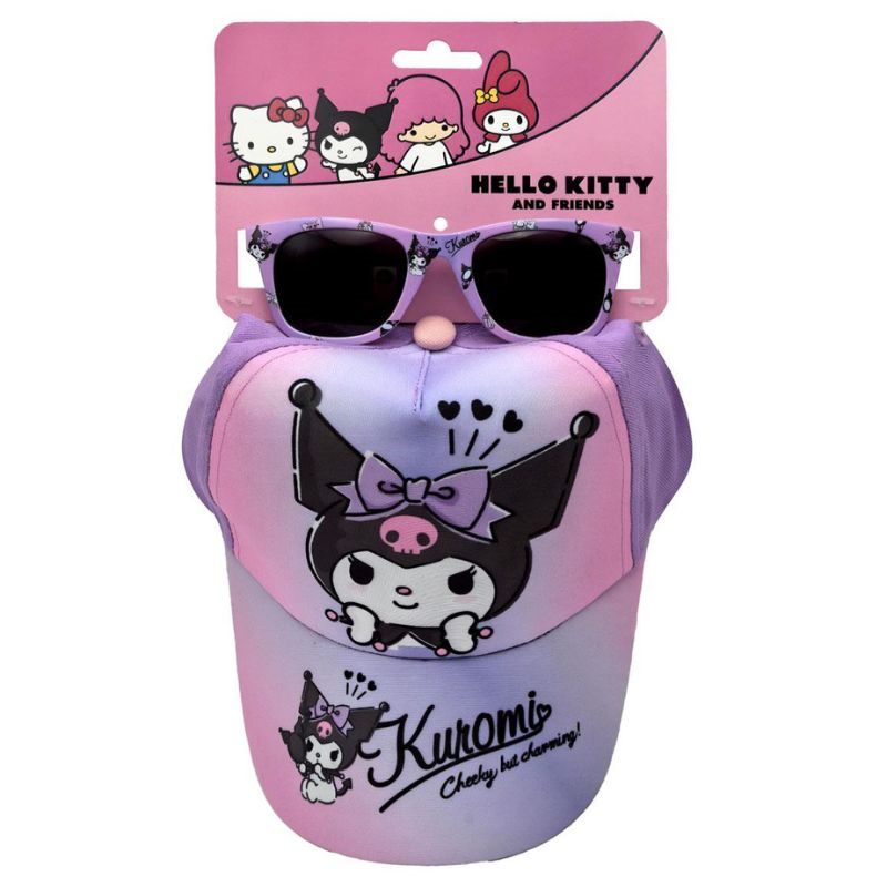 Hello kitty kuromi cap and sunglasses set 2200010489-null