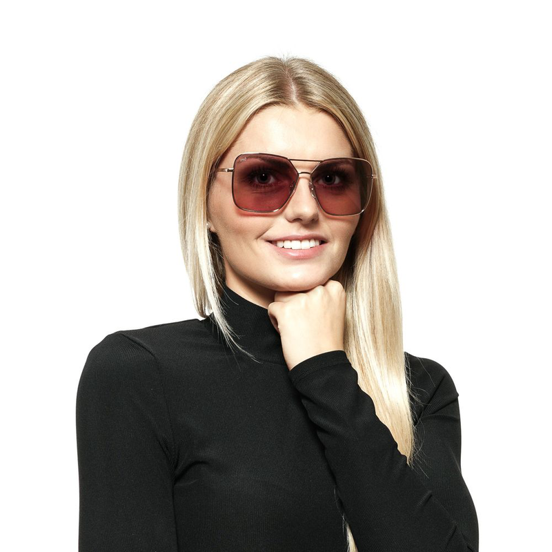 Rose gold metal sunglasses-null