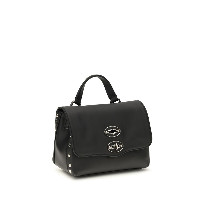 Black calf leather bos taurus handbag-null