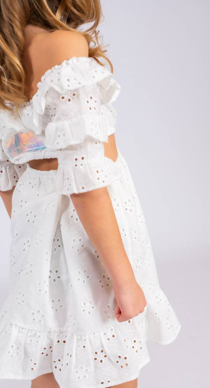 Φορεμα broderie λευκο image number null