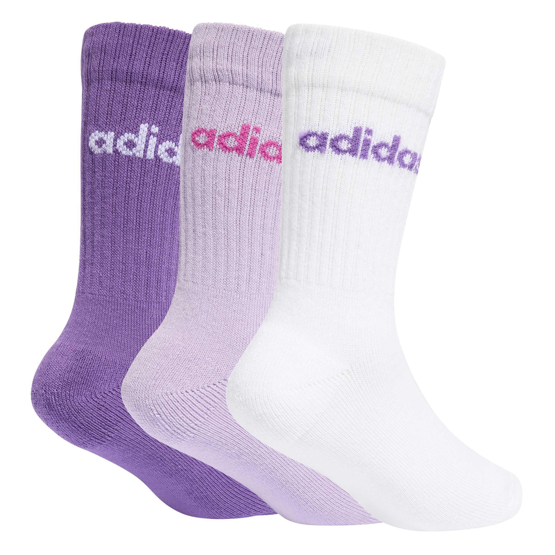 Adidas kids linear crew 3 pairs per pack socks-null