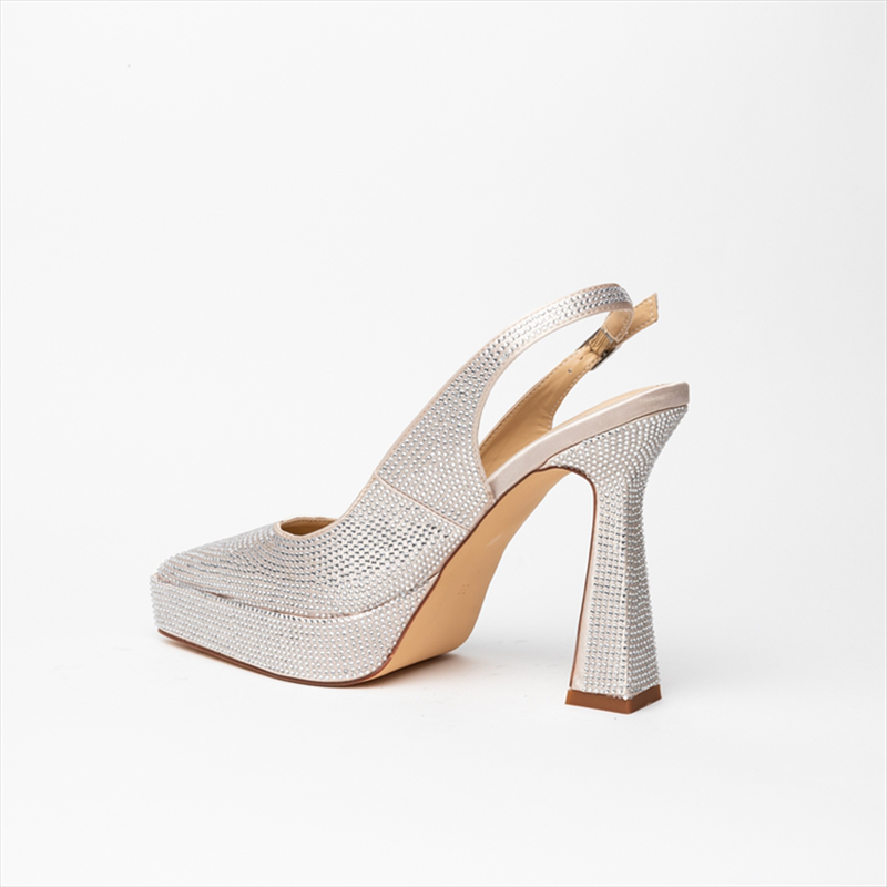 Miss belgini heeled slingback with platform-null