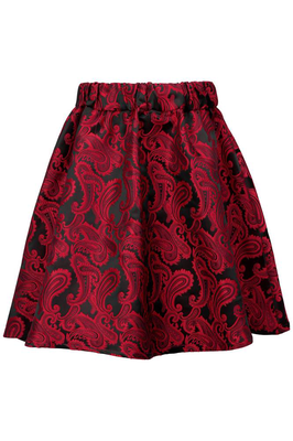 Paisley skirt, Red Black, medium