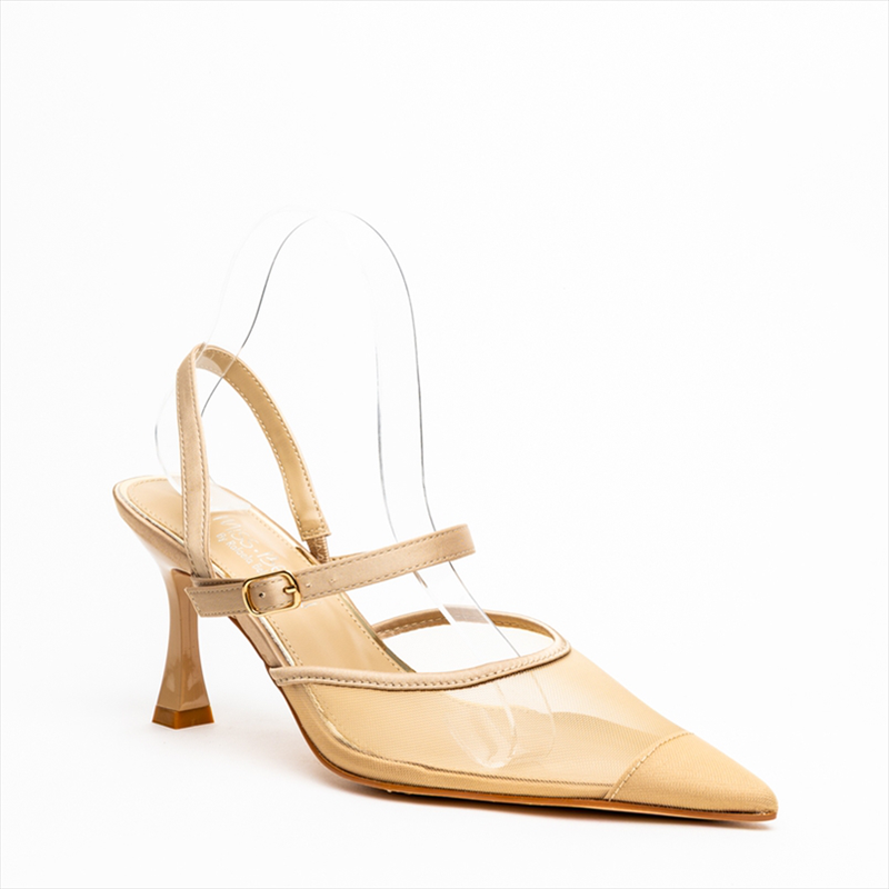 Product image: Miss belgini mesh upper ankle strap high heel pumps-null