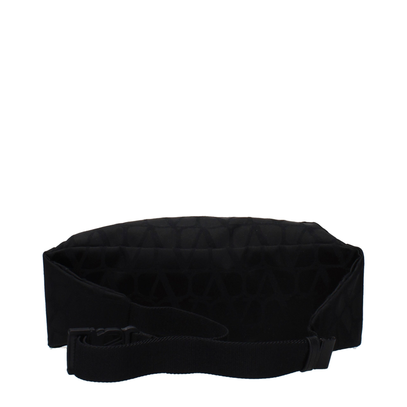 Black fabric backpack-null