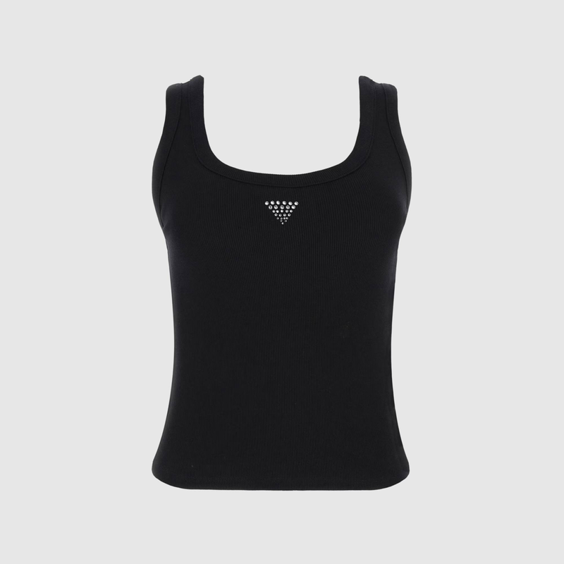 Triangle bling rib tank top image number null