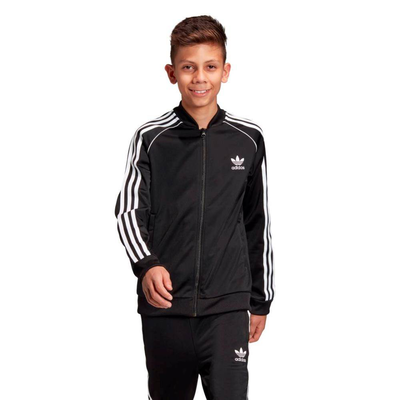 Adidas superstar youth track jacket, Black / White, medium