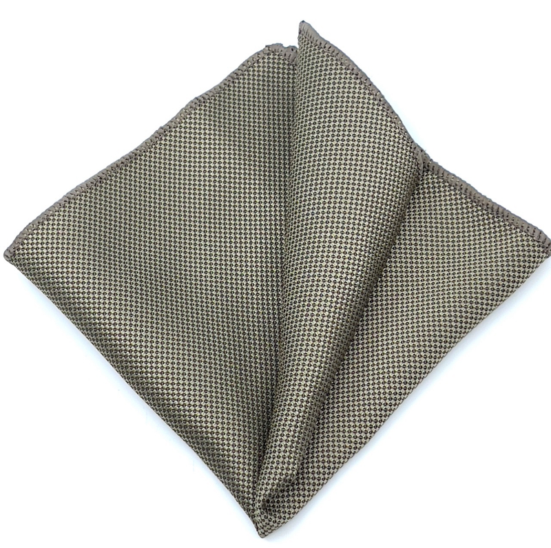 Textured wide tie with handkerchief-null