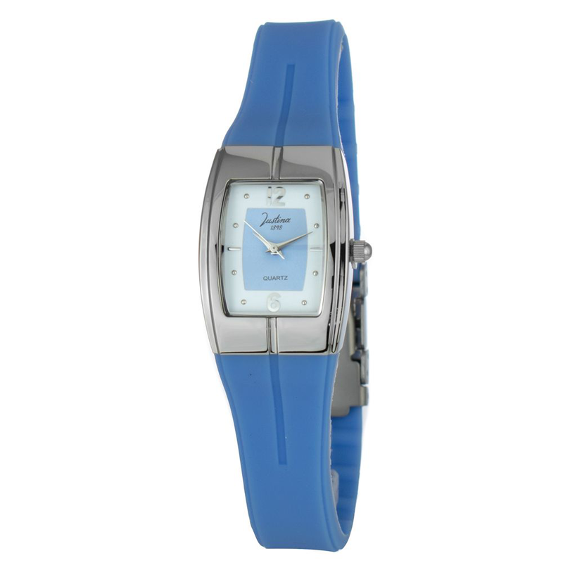 Blue rubber dress watch-null
