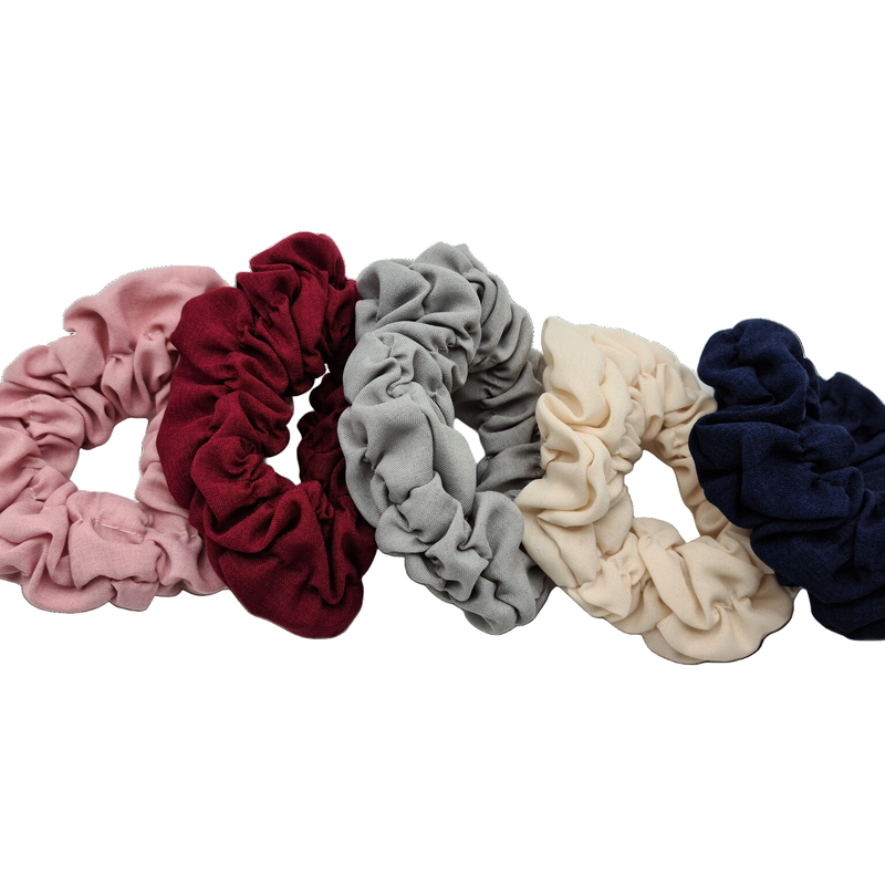 Migant soft cotton scrunchies &ndash; set of 5 colors-null