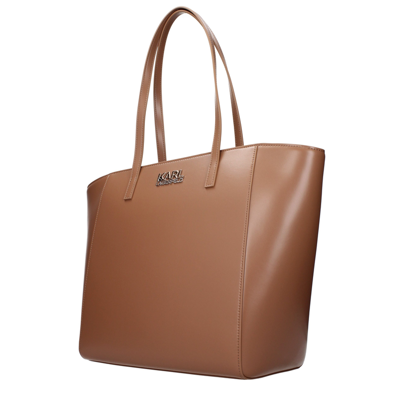 Brown polyethylene shoulder bag-null