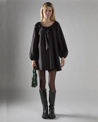 Glamorous  long sleeve tie detail mini dress ck7607, Brown Glamorous  long sleeve tie detail mini dress ck7607, Brown, medium