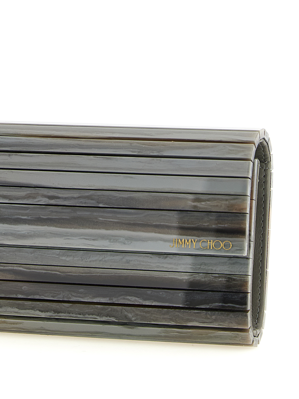 Gray polyester clutch bag-null