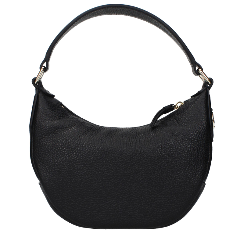 Black leather handbag-null